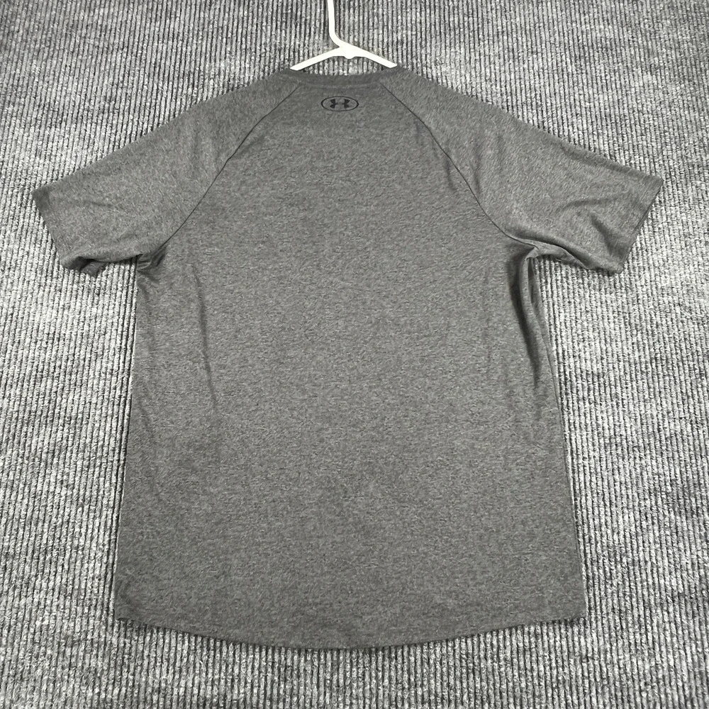 Under Armour Shirt Mens Medium Gray Tech Tee Casual Active Workout Gym Run Lift